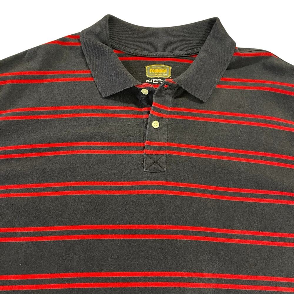 The Foundry Supply Co. Long Sleeved Polo‎ Shirt Men's 2XLT Heavy Brushed Cotton